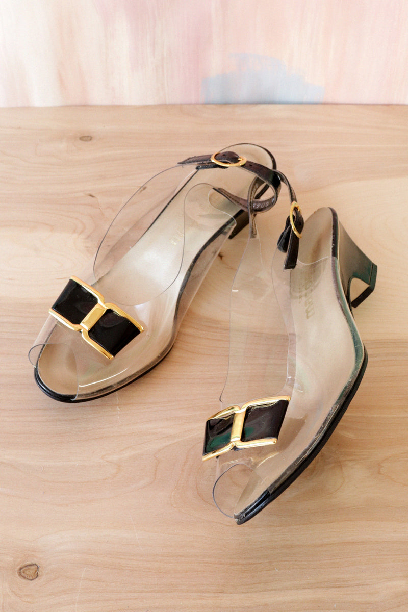Magdesians Clear Bow Wedges 7.5