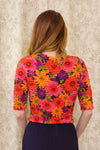 Tropical Floral Popcorn Top XS-L
