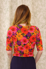 Tropical Floral Popcorn Top XS-L