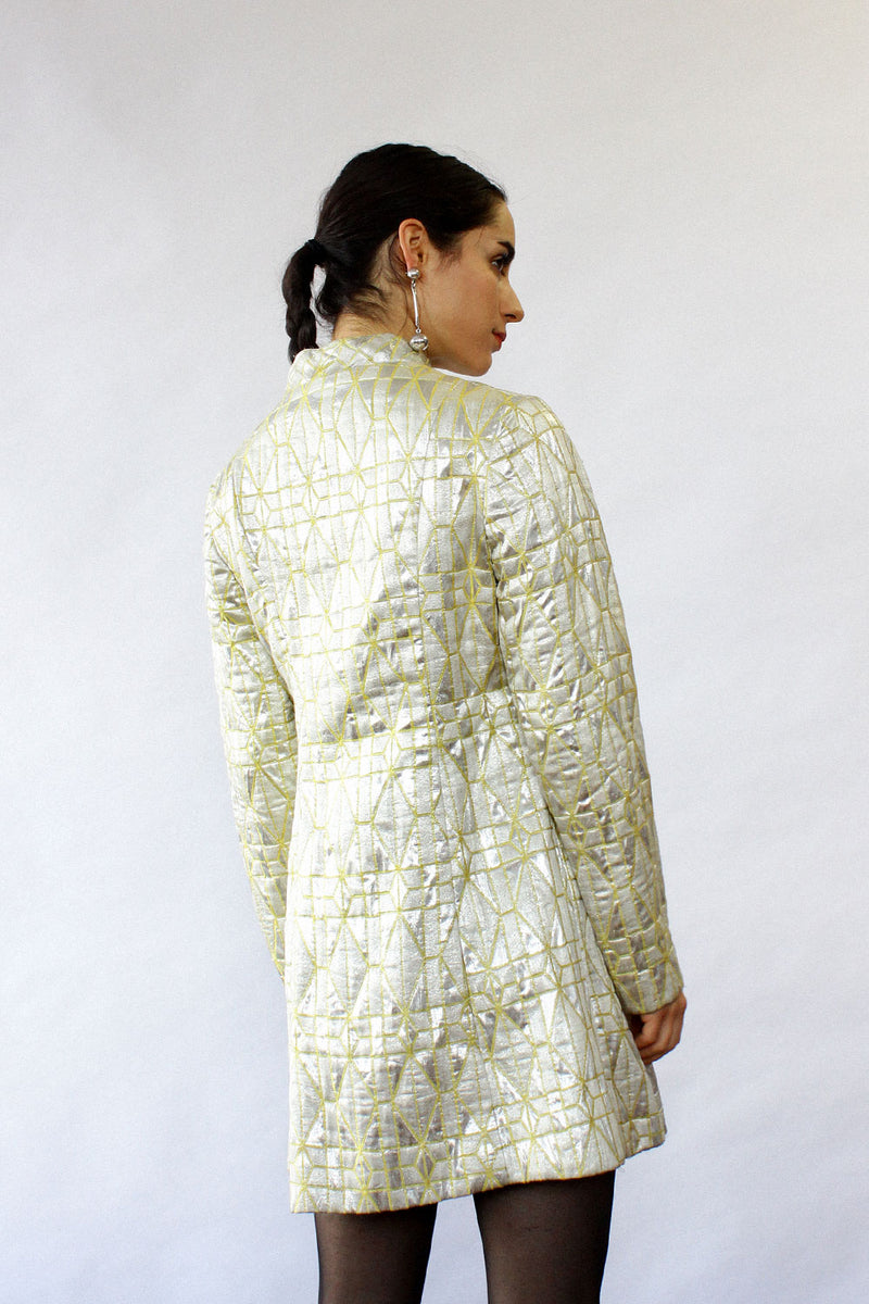 Metallic Brocade Dress Tunic S
