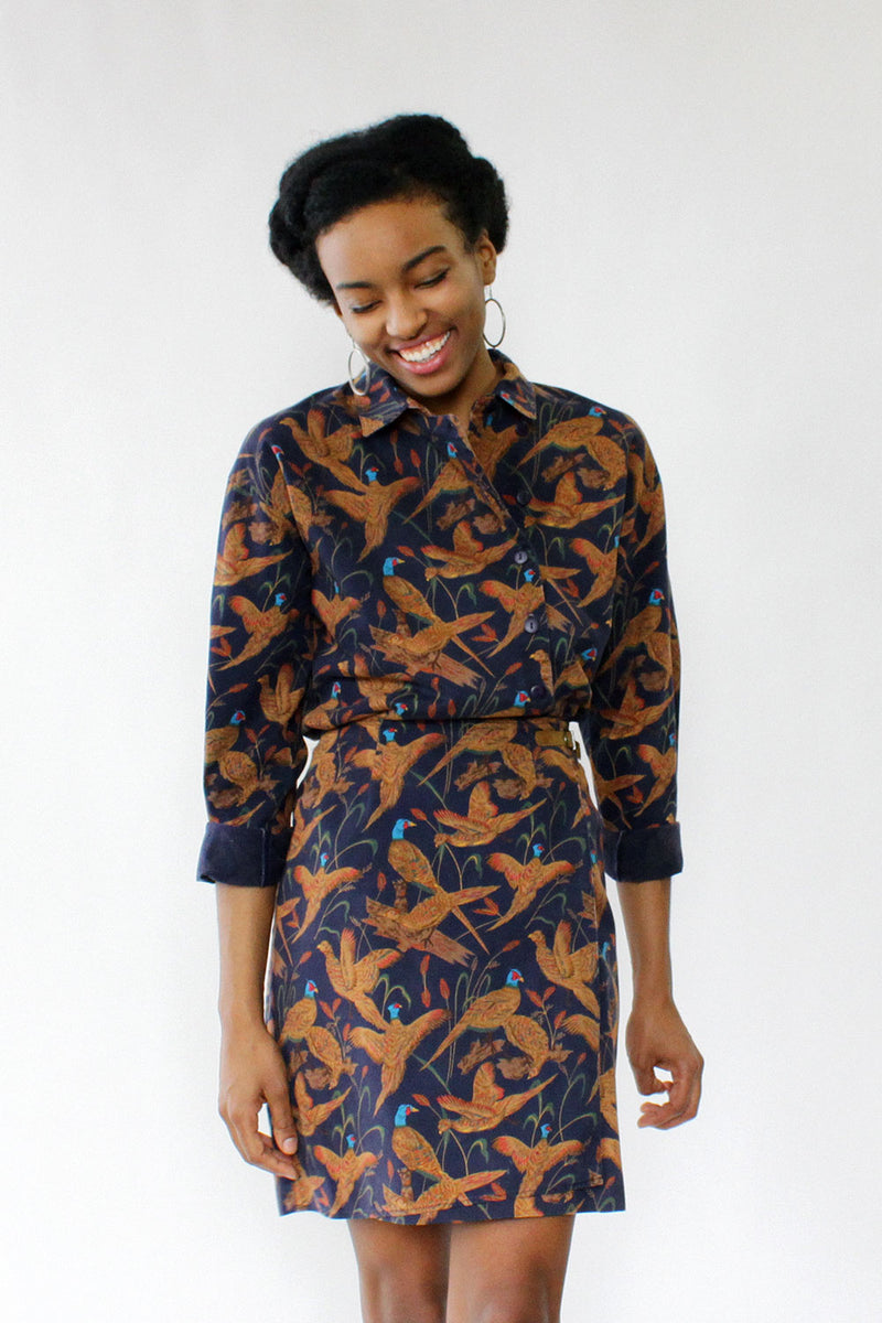 Pheasant Print Two Piece Set S/M