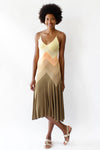 Stephen Burrows Chevron Jersey Dress XS