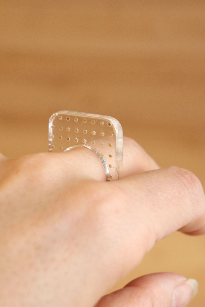 Dotted Chunky Resin Ring