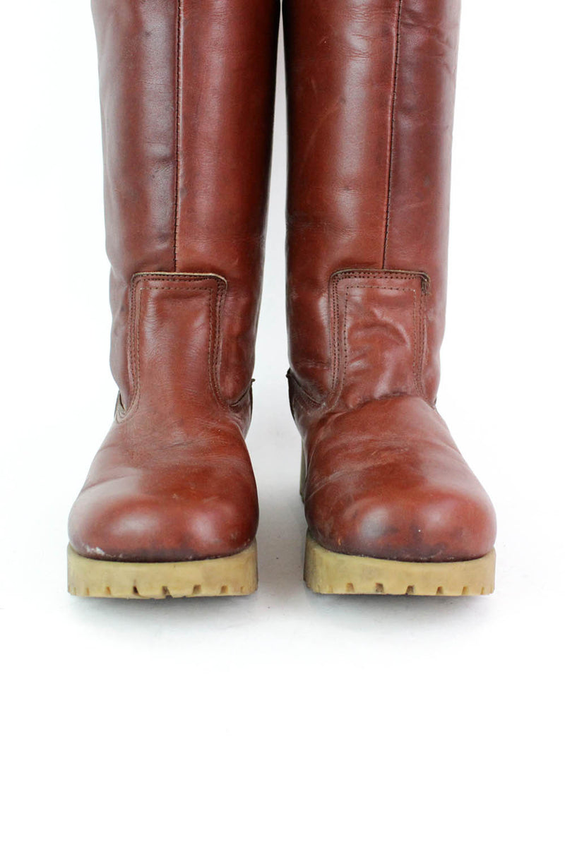 70s Leather Winter Boots 7