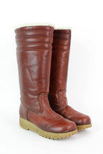 70s Leather Winter Boots 7