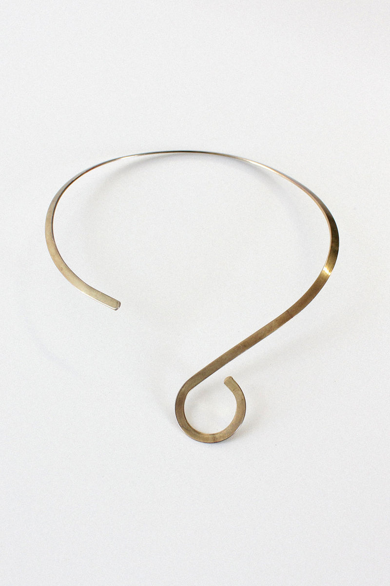 Curled Brass Choker