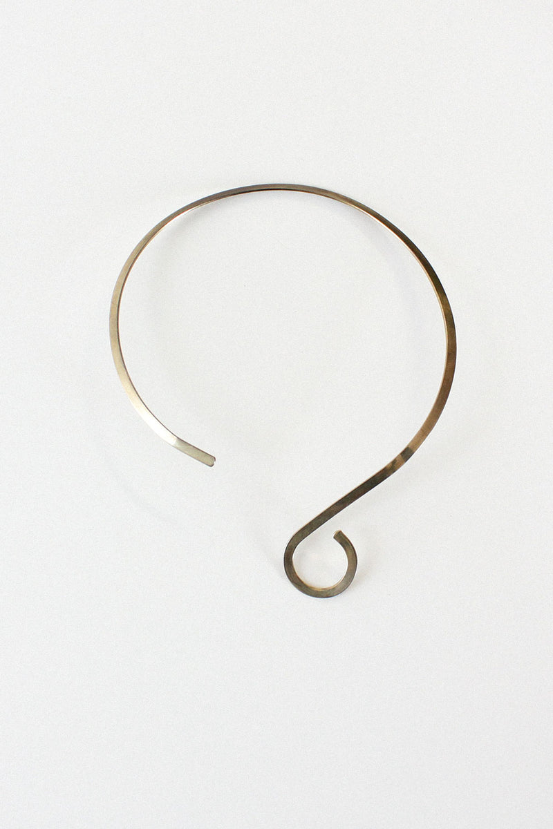 Curled Brass Choker