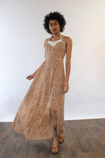 Fiona Floral Halter Maxi Dress XS/S