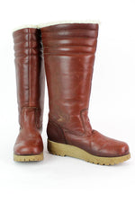 70s Leather Winter Boots 7