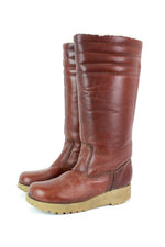 70s Leather Winter Boots 7