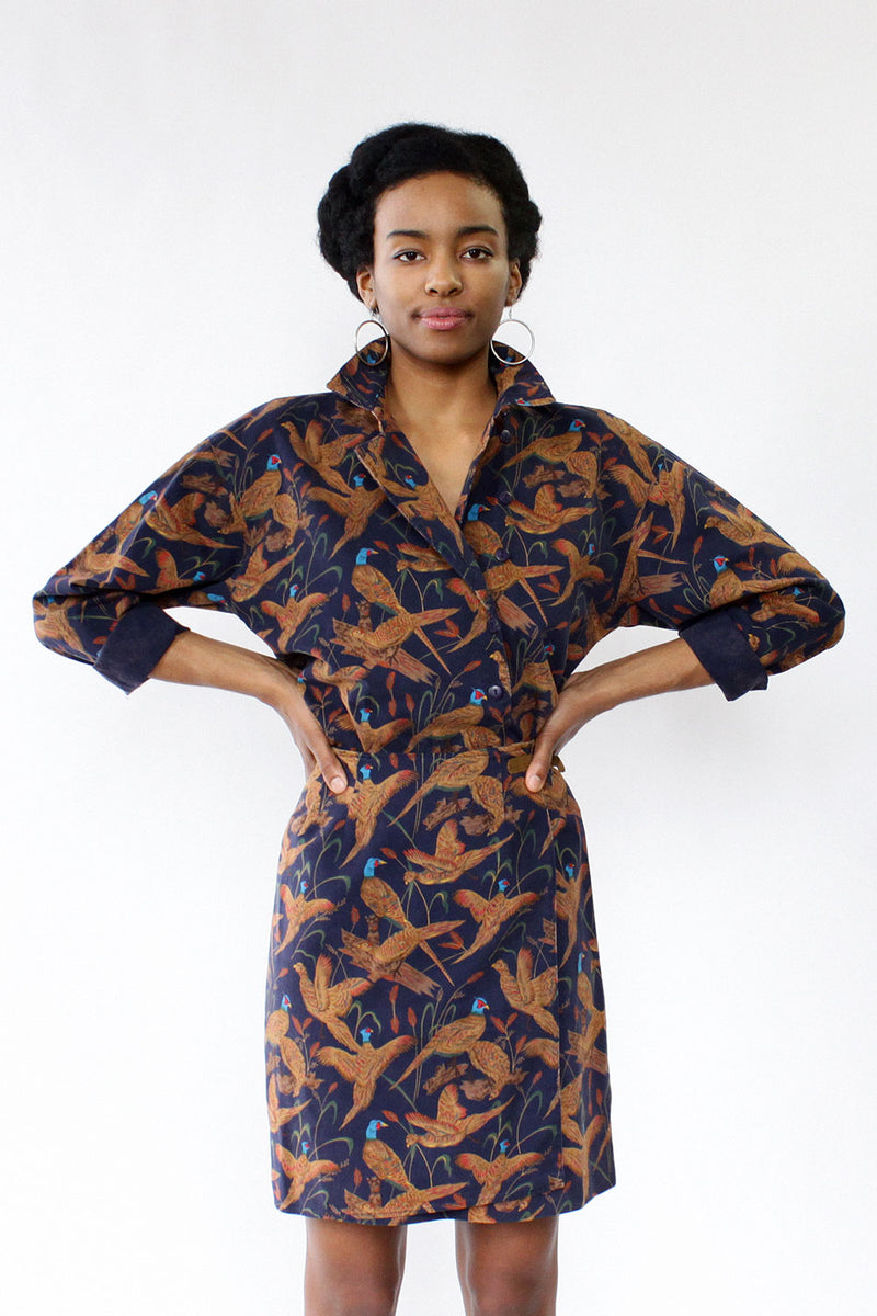 Pheasant Print Two Piece Set S/M