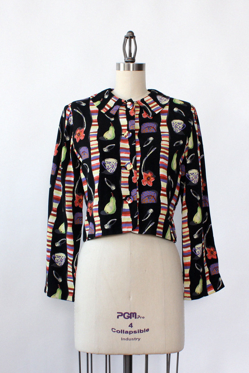 Teacups & Pears Crop Jacket XS/S