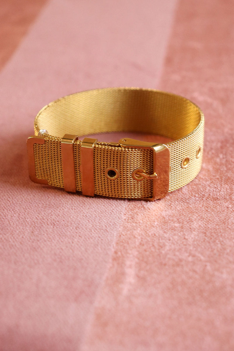 Golden Mesh Belt Bracelet