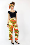 Victor Costa Silk Floral Pants S