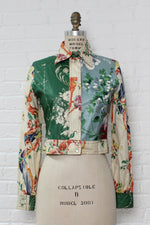 Cotton Chintz Floral Crop Jacket XS/S