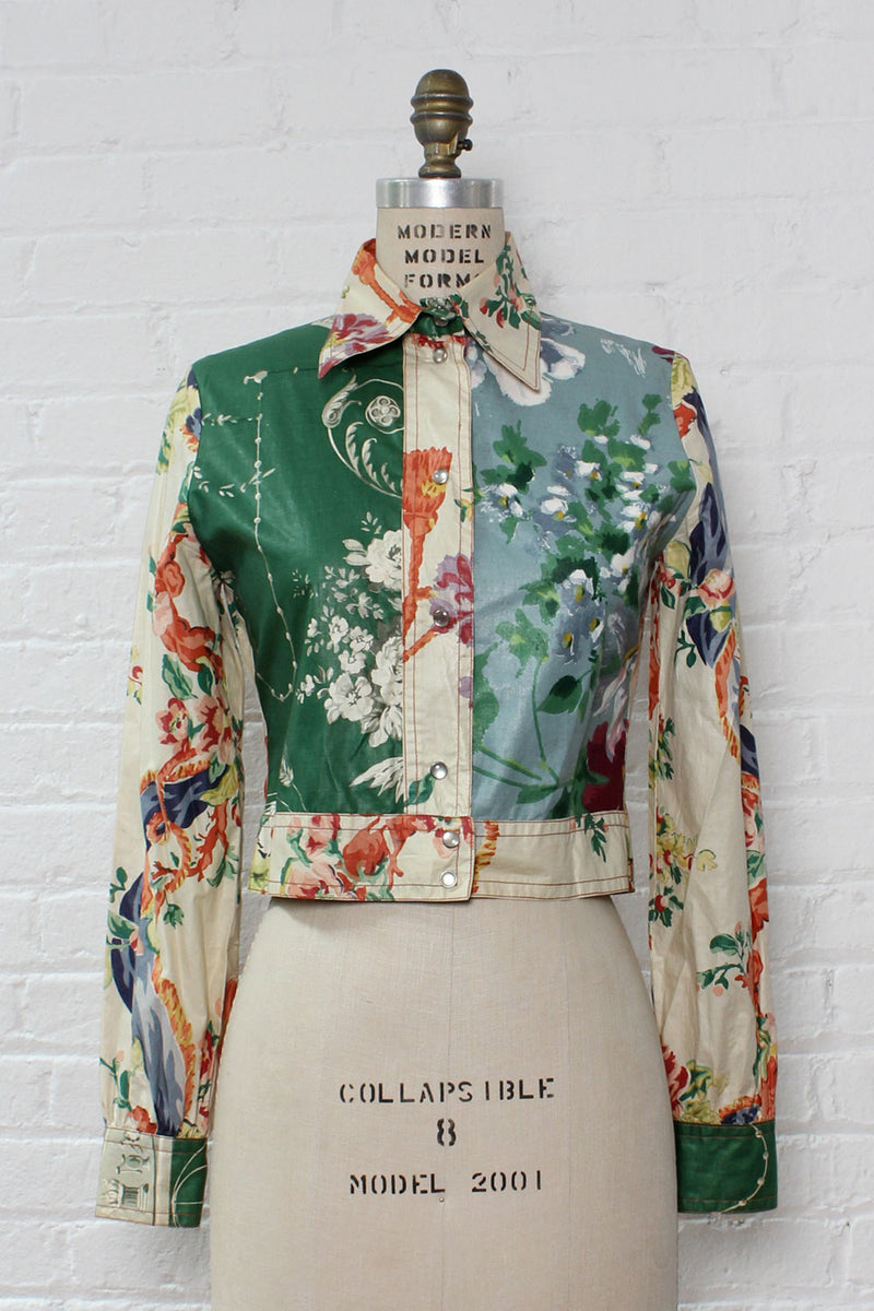 Cotton Chintz Floral Crop Jacket XS/S