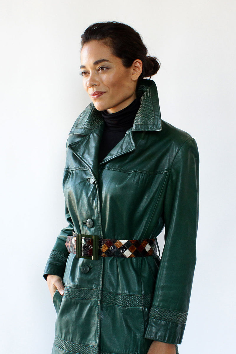 Forest Leather Coat M