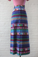 Grape Geometry Maxi Skirt M