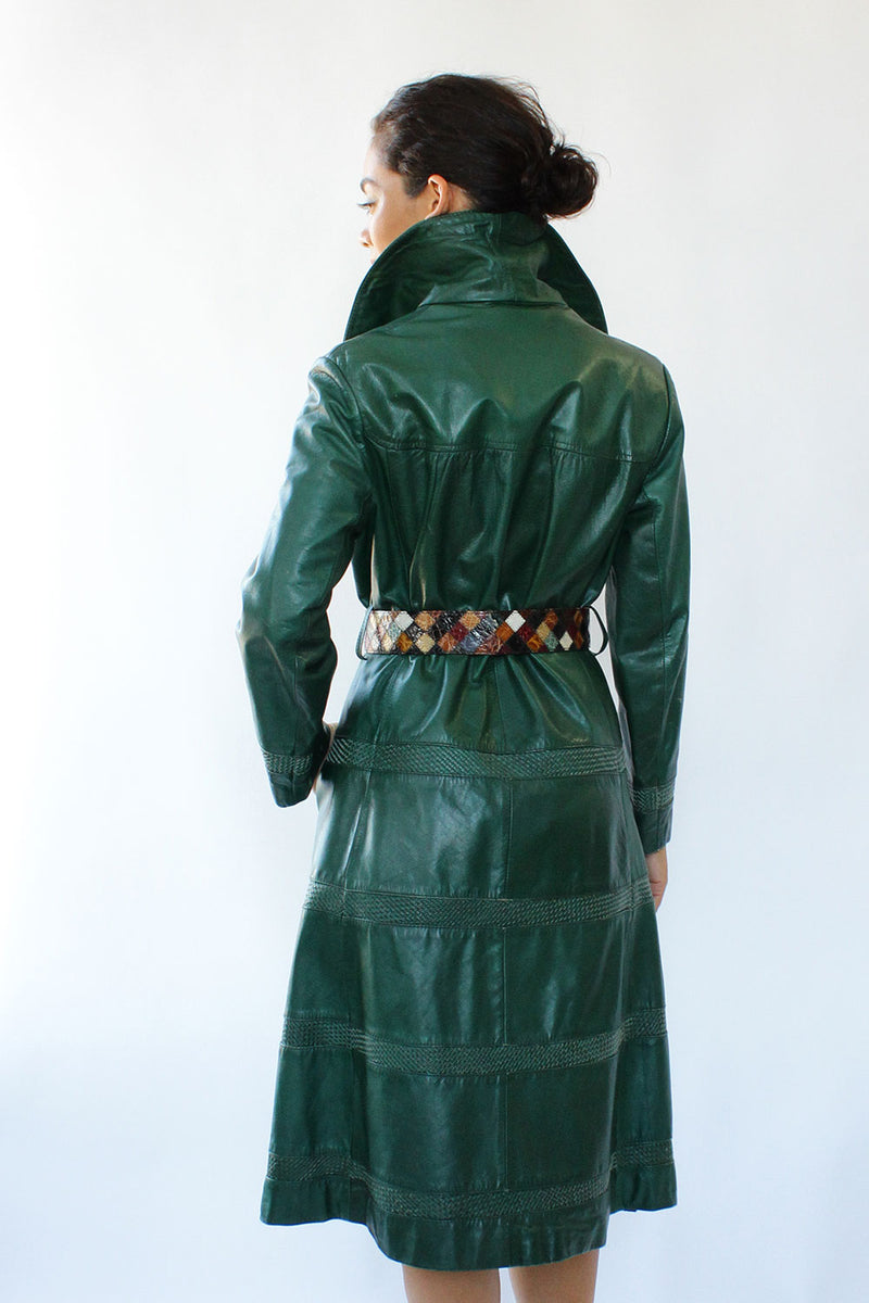 Forest Leather Coat M