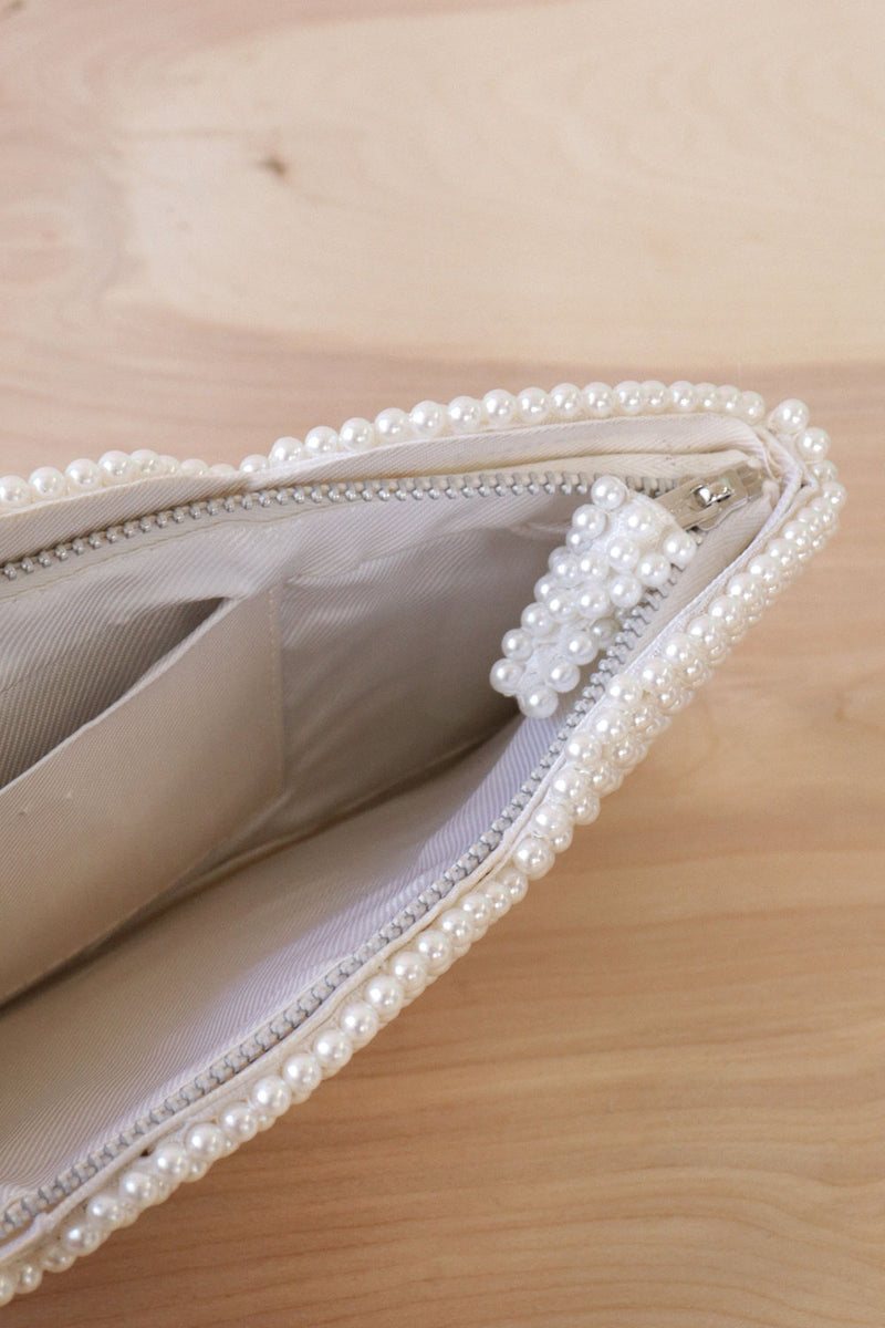 BonSoir Pearly Beaded Clutch