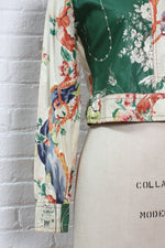 Cotton Chintz Floral Crop Jacket XS/S