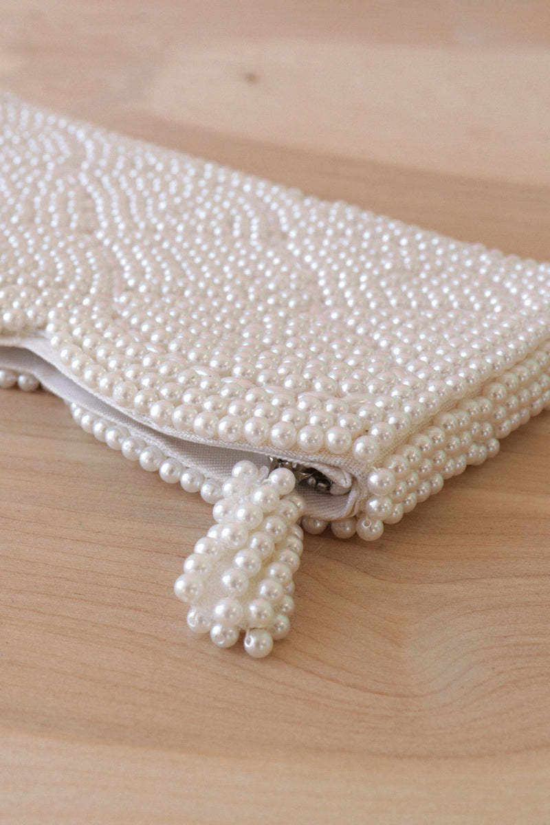 BonSoir Pearly Beaded Clutch