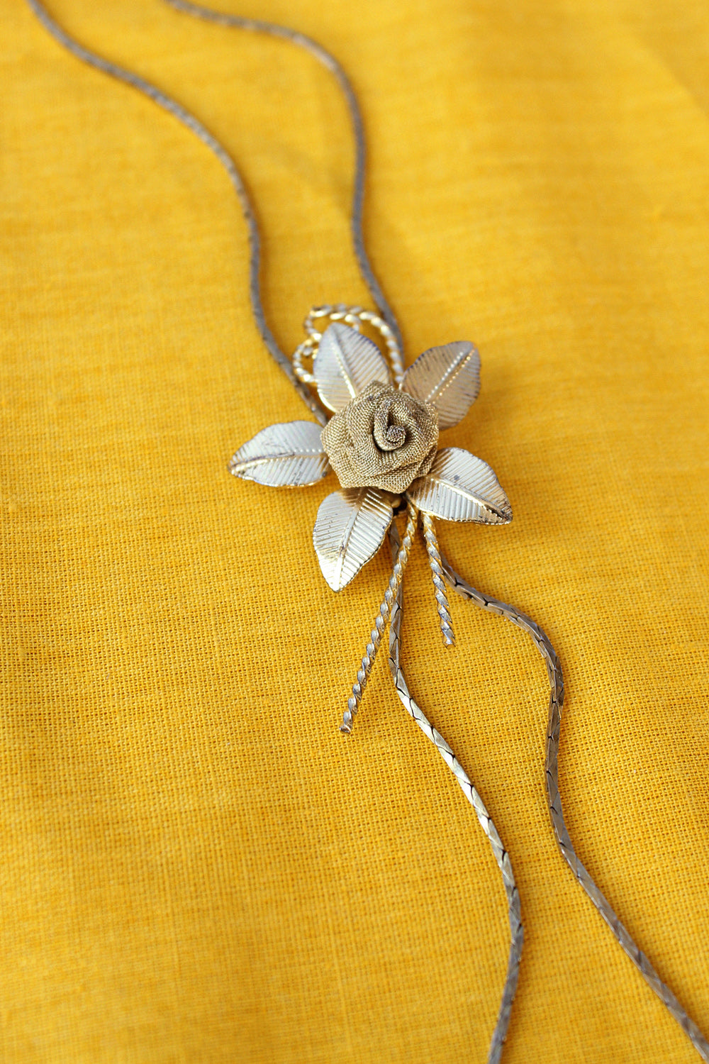 Golden Flower Bolo Tie