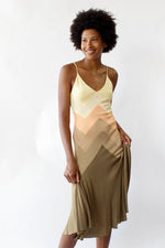 Stephen Burrows Chevron Jersey Dress XS