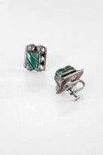 Jade Glass Screw-Back Earrings