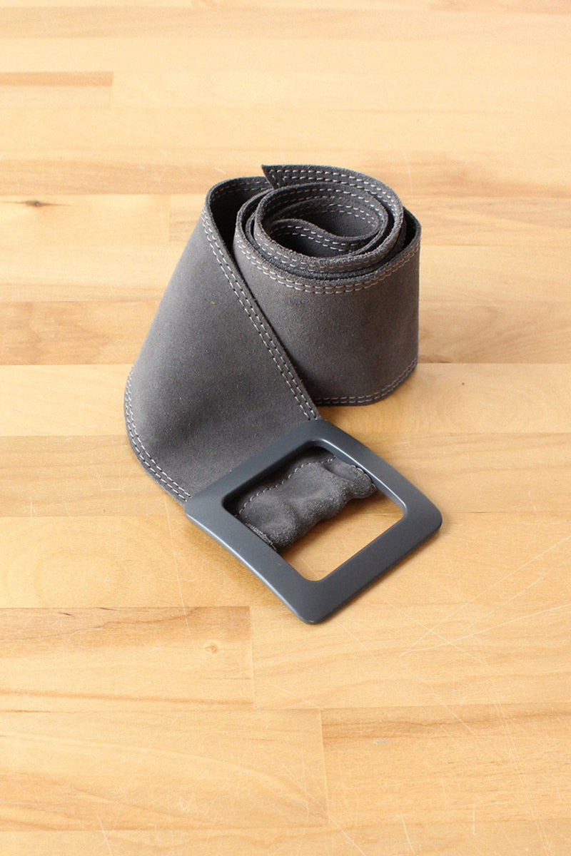 Pewter Suede Thick Belt