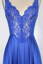 Cobalt Lace Flare Nightgown S/M