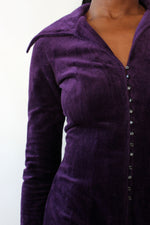 Violet Velour Jumpsuit M