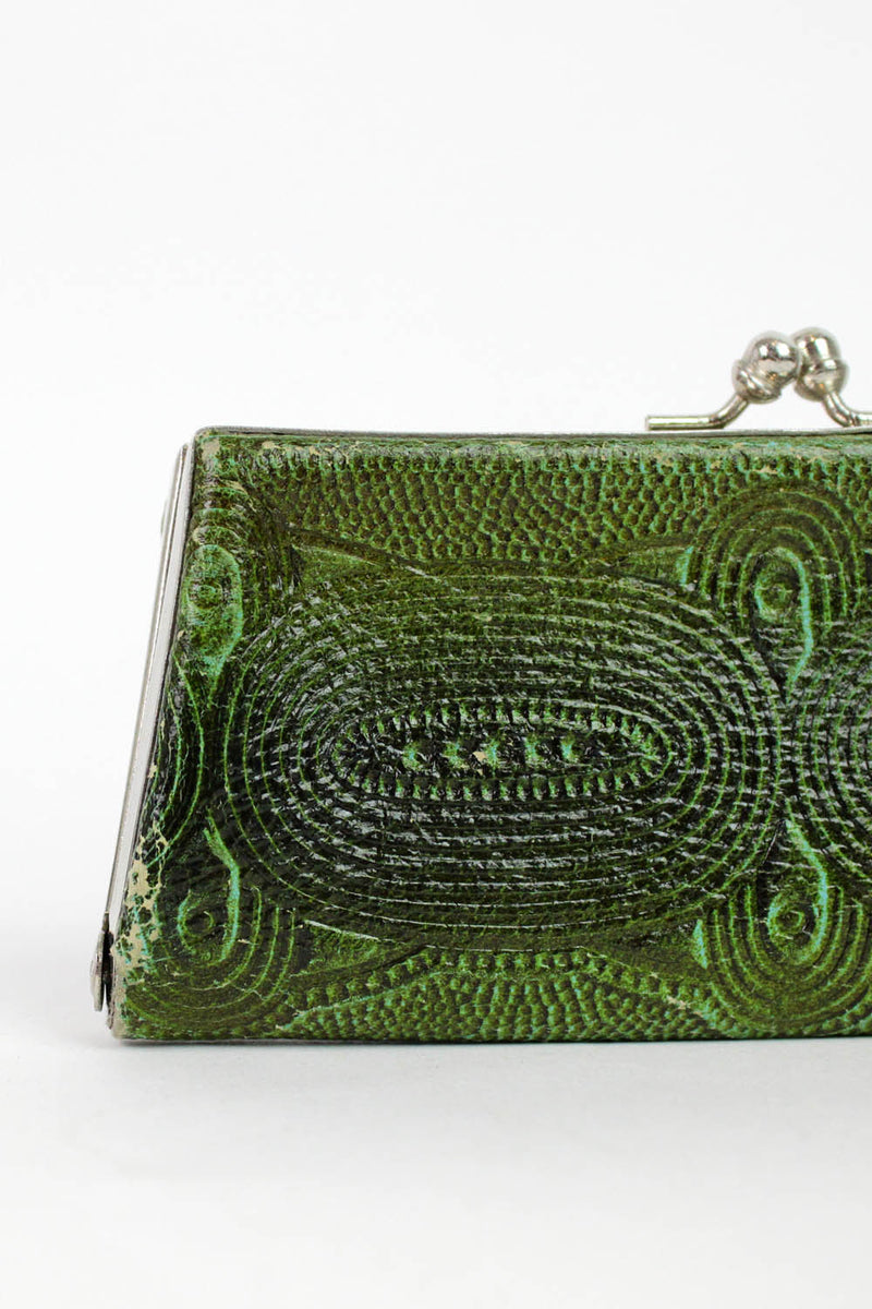 SALE / 60s Green Tooled Case