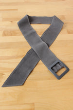Pewter Suede Thick Belt