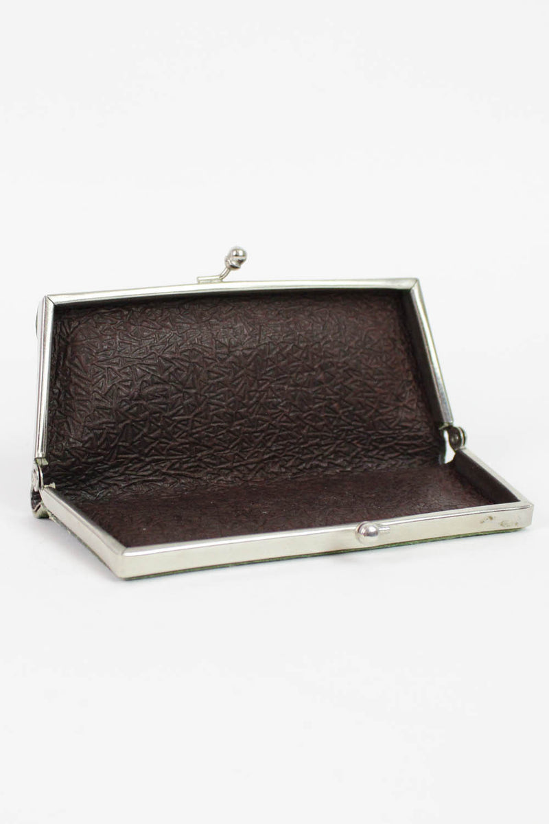 green wallet detail