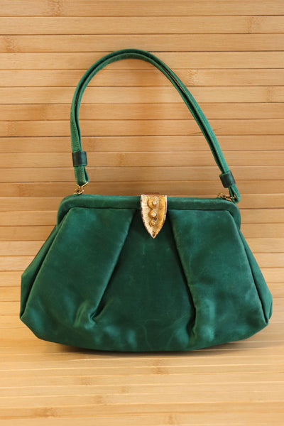 Emerald Green Dagger Lock Purse  OMNIA