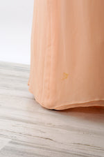 Richilene Silk Peach Beaded Gown XS-M