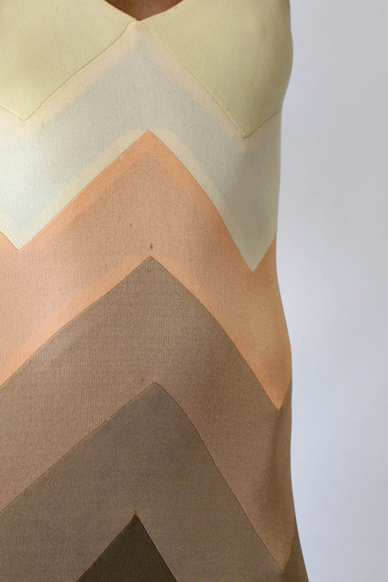 Stephen Burrows Chevron Jersey Dress XS Stephen Burrows Chevron Jersey Dress XS