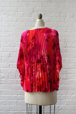 Neon Aloha Pleated Poncho OS