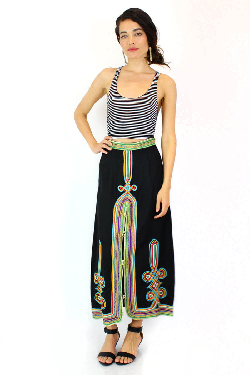 Moroccan Embroidered Skirt S/M