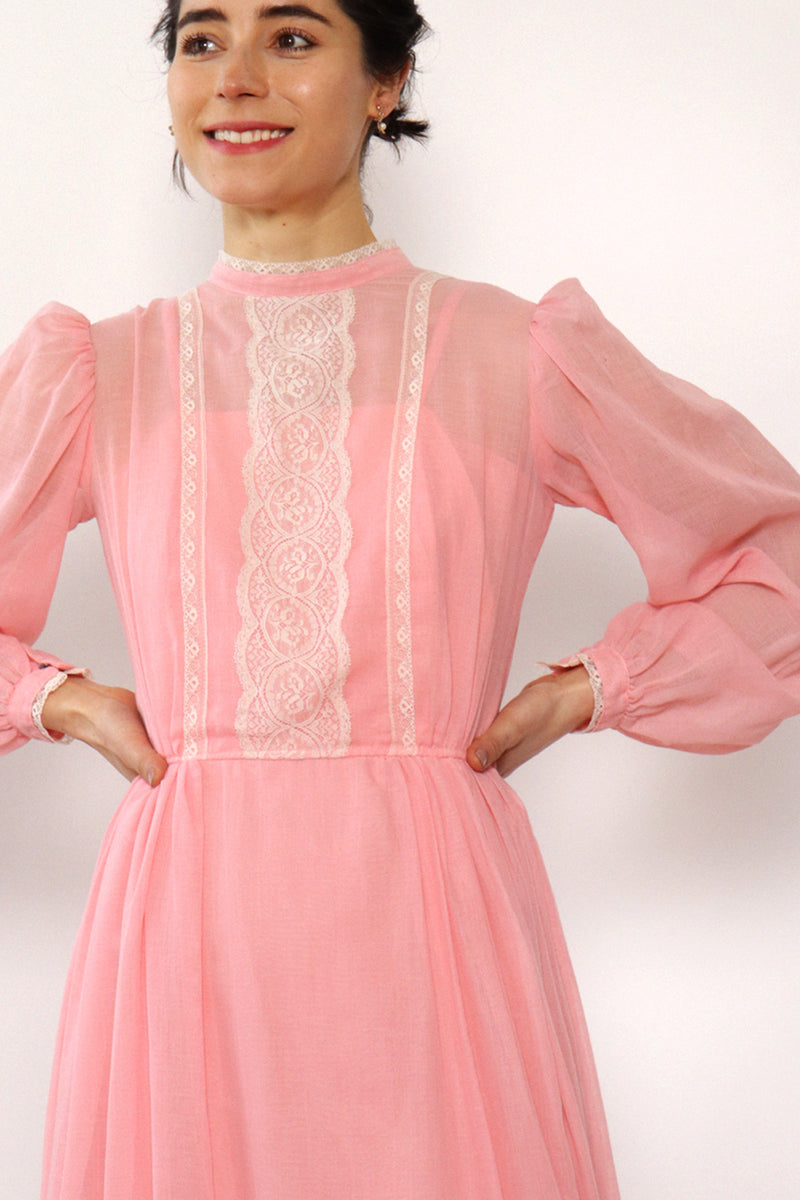 Carnation Pink Prairie Dress XS