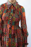 Jonathan Logan Patchwork Print Dress S