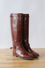 Chestnut Leather Tall Boots 6.5-7
