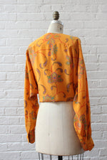 Tangerine Silk Blouse S-L