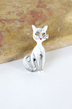 White Kitty Pin