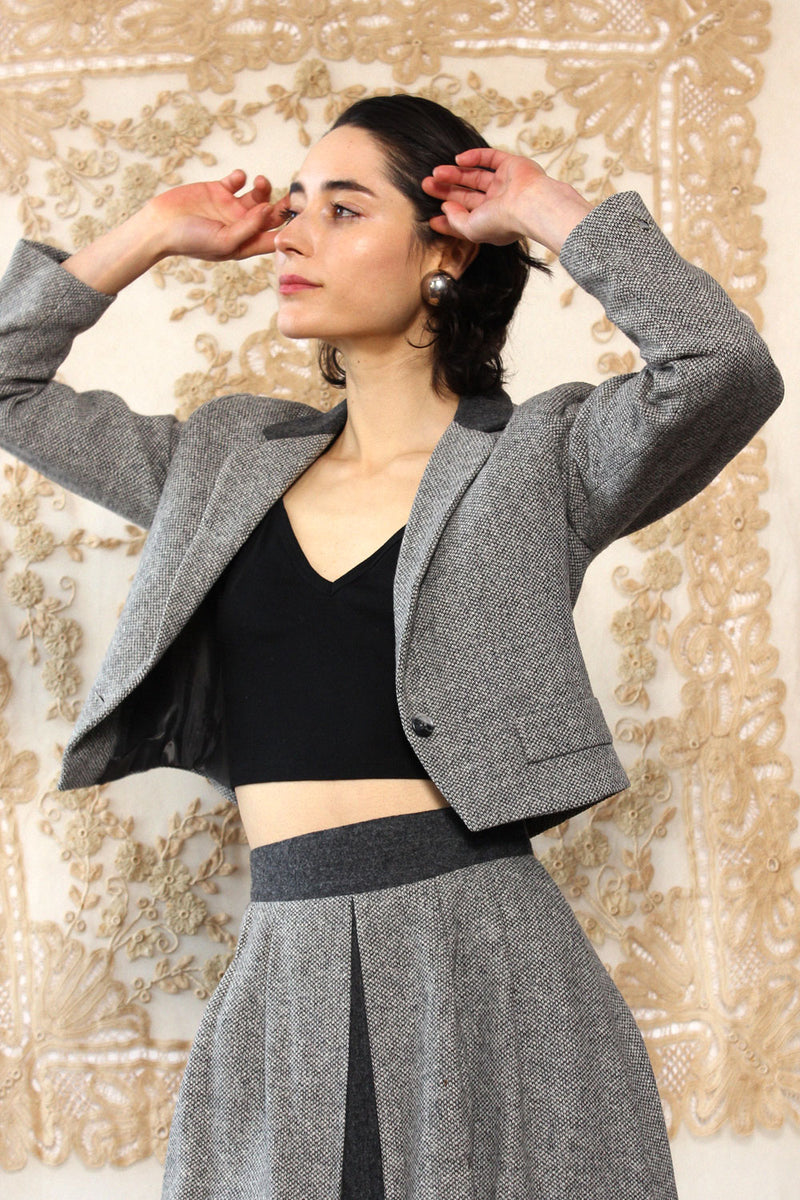 Lanz Soft Gray Skirt Suit XS/S