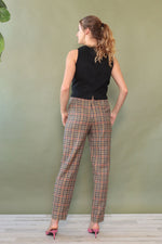 British Plaid Pleat Slacks M