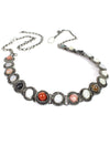 stoned metal chain belt