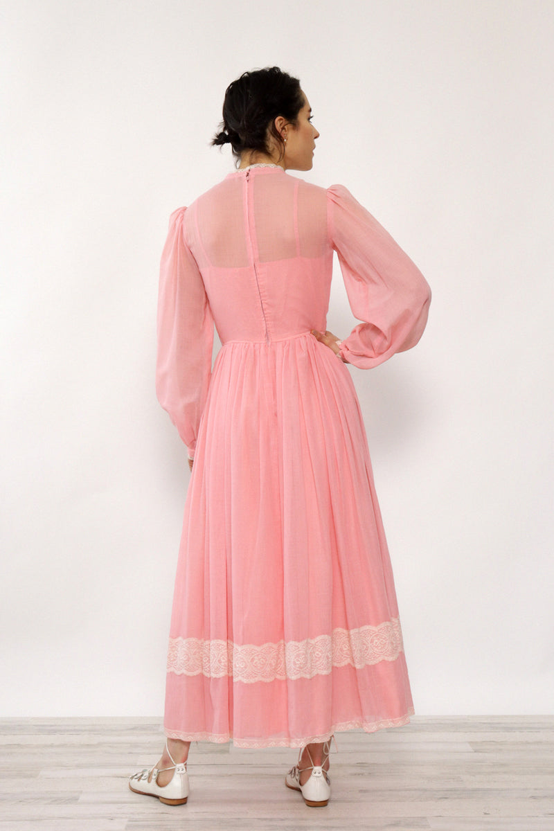 Carnation Pink Prairie Dress XS