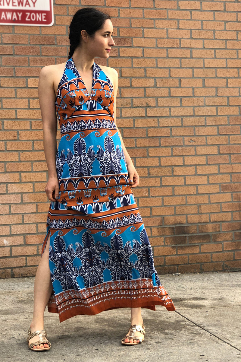 Tapestry Halter Maxi Dress S